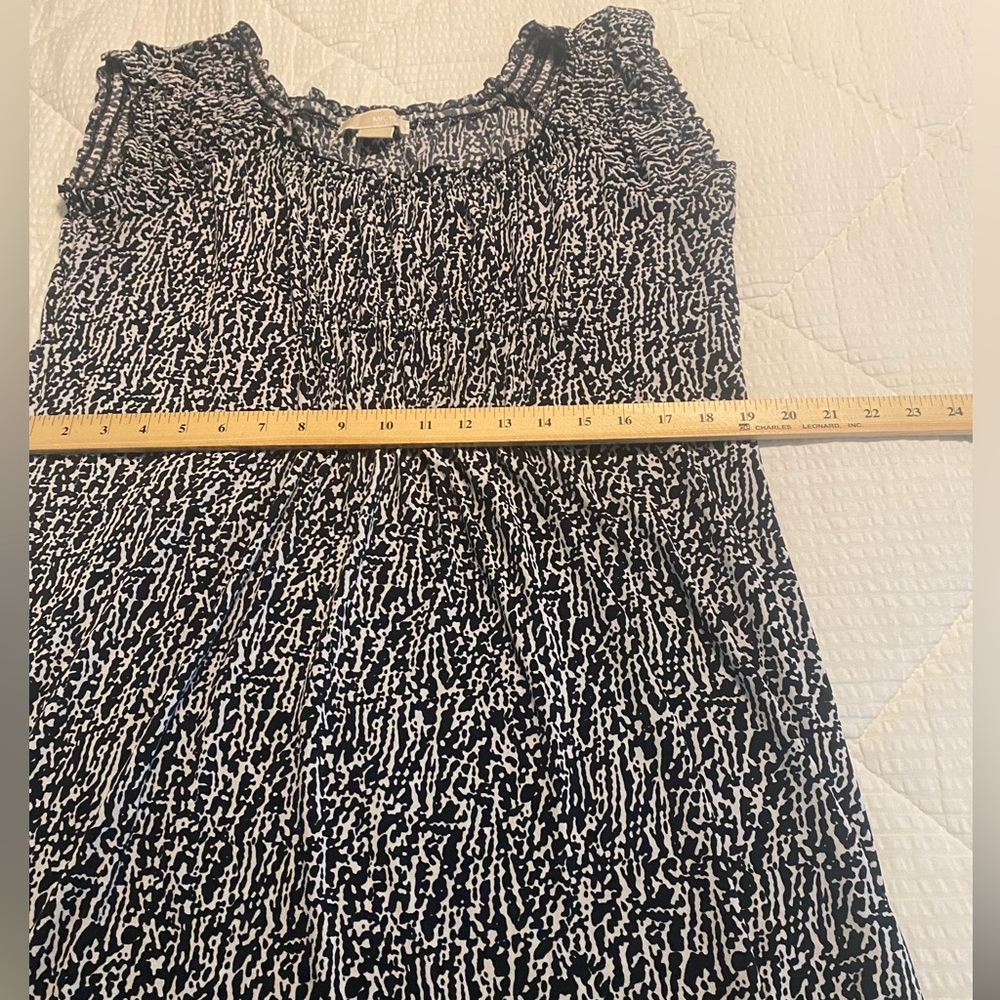 MICHAEL KORS Women Animal Print Black & White Elastic sleeve Dress - size L - Picture 6 of 12
